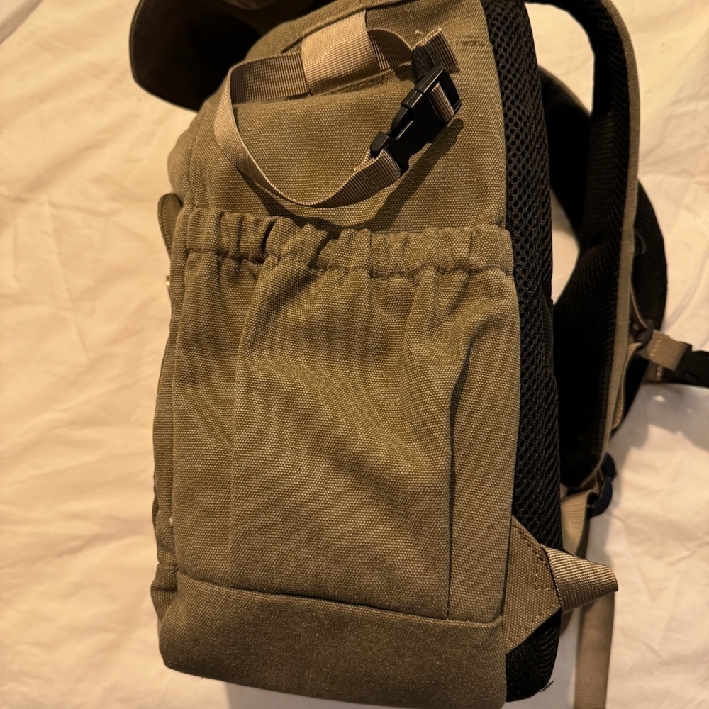 BAGSMART Camera Backpack DSLR Travel Laptop 15” Olive Canvas Photography Bag - Picture 9 of 14